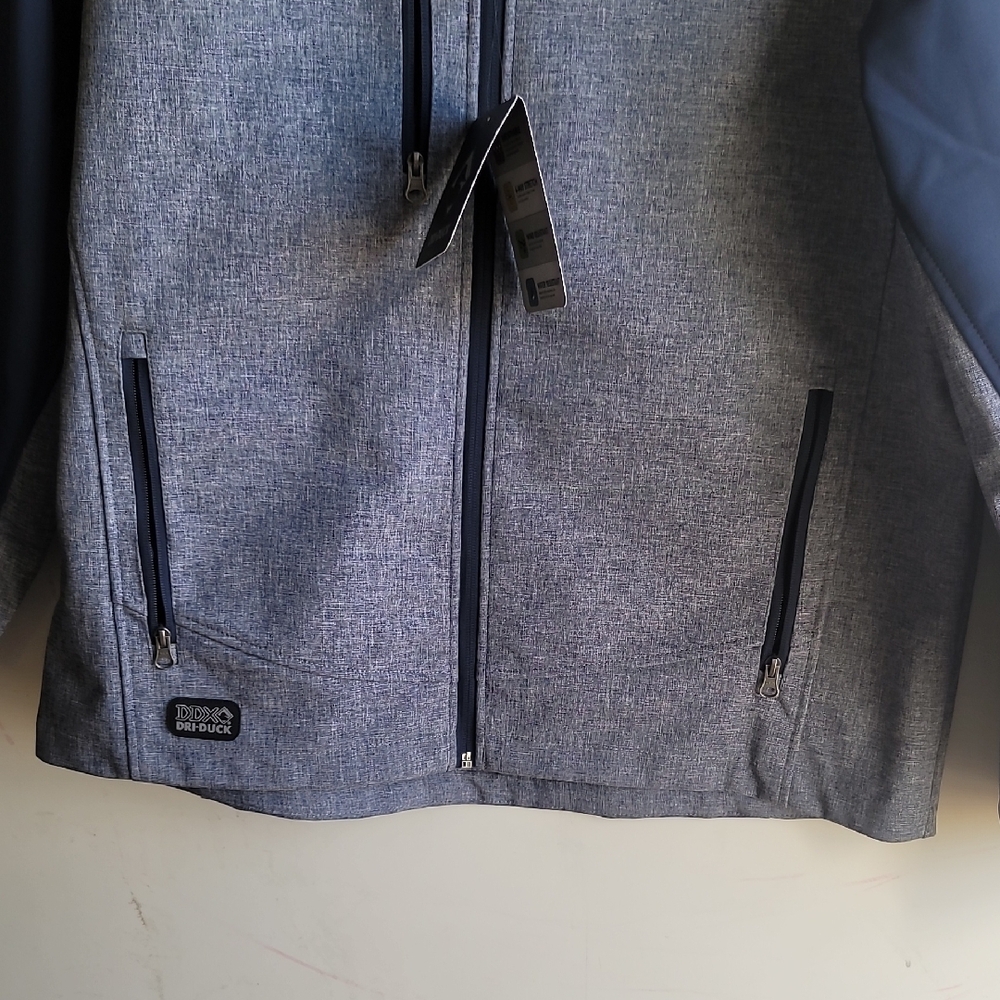Men's Navy and Gray Performance Jacket - Picture 8 of 14